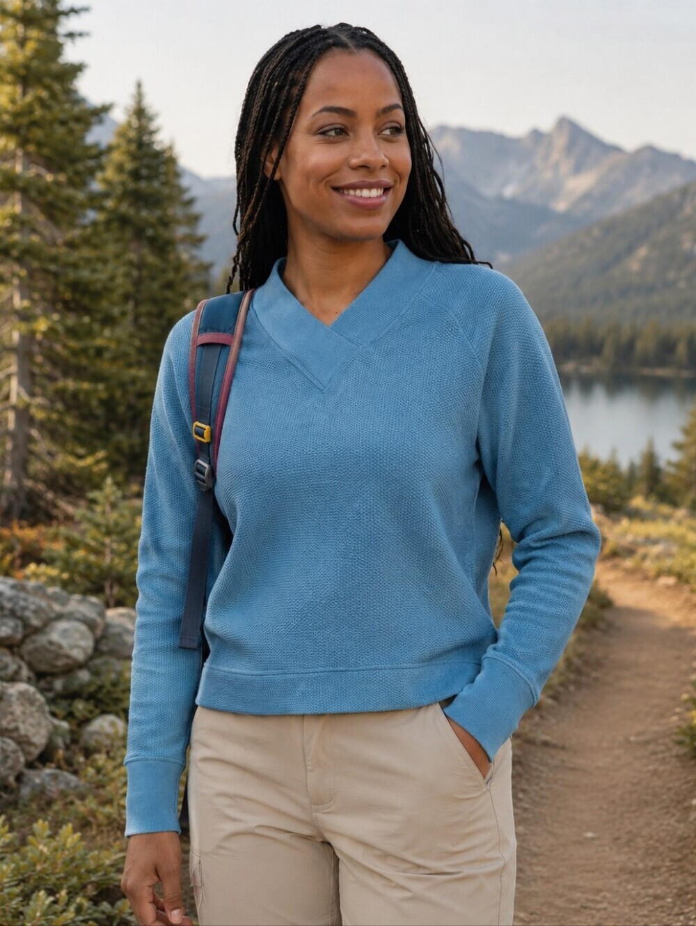 NWT Cotopaxi Crewneck Atajo Long Sleeve Top-Blue Smoke